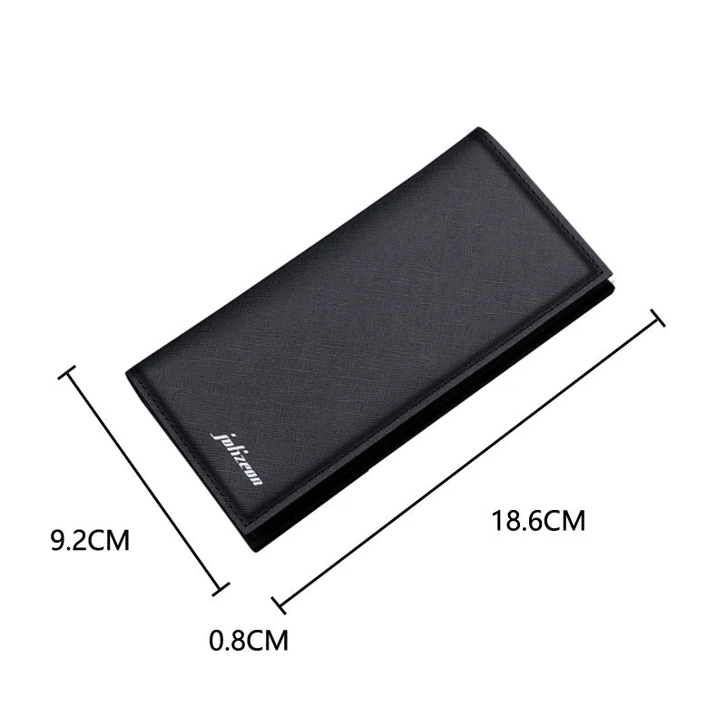 Casual Slim Leather Men's Wallet Clutch Money Bag
