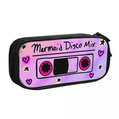 Mermaid Disco Pen Box Student School Anime Zipper Pen Bag
