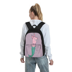 Mermaid Pig - Purple Backpacks Men's & Women's Unisex Bags For Gi