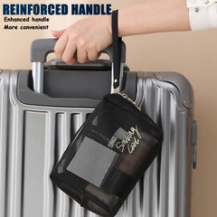 Mesh Cosmetic Bag Makeup Bags Travel Zipper Pouches Home Office Accessories