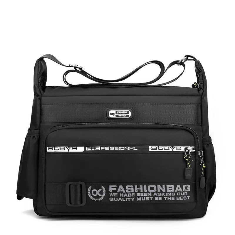 Men's Nylon Shoulder Bag Business Travel Lightweight Crossbody Bag