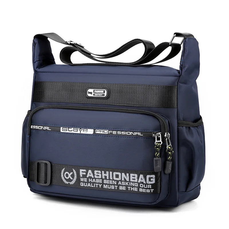 Men's Nylon Shoulder Bag Business Travel Lightweight Crossbody Bag