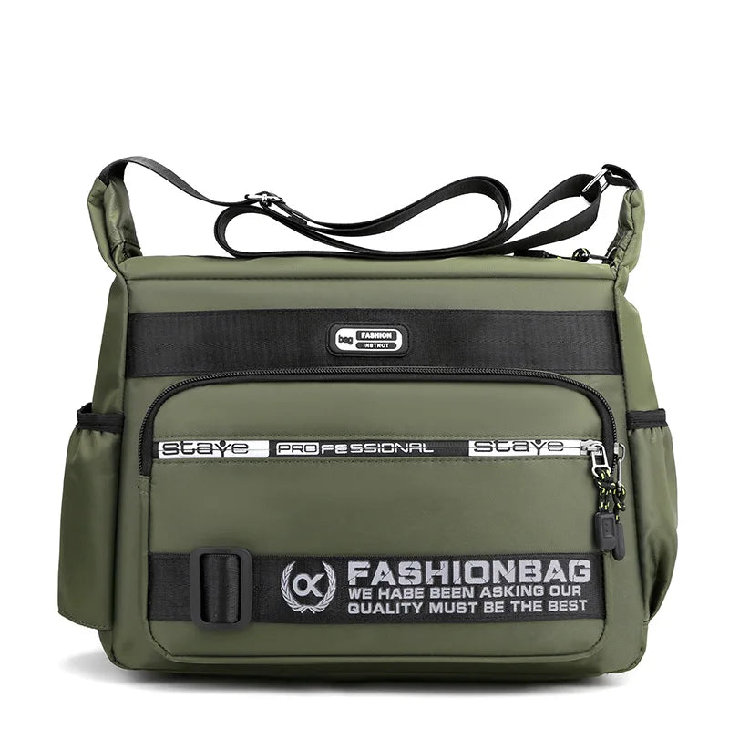 Men's Messenger Bag Nylon Shoulder Business Travel Lightweight Crossbody Bag