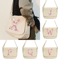 Japanese Style Pink Pattern Messenger Bag