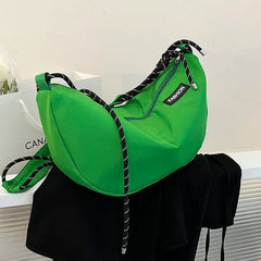 Large Capacity Messenger Bag Shoulder Bag Unisex Nylon Student Commuting Bag