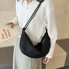 Large Capacity Messenger Bag Shoulder Bag Unisex Nylon Student Commuting Bag
