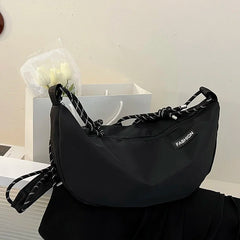 Large Capacity Messenger Bag Shoulder Bag Unisex Nylon Student Commuting Bag