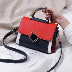 Casual Women Crossbody Messenger Bag with Magnetic Button Flap Cover