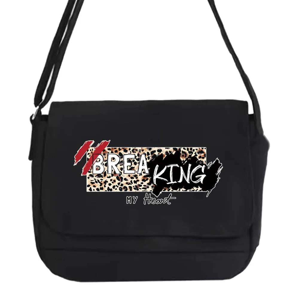Personality Tooling Messenger Bag Harajuku Wind Leopard Pattern Bag