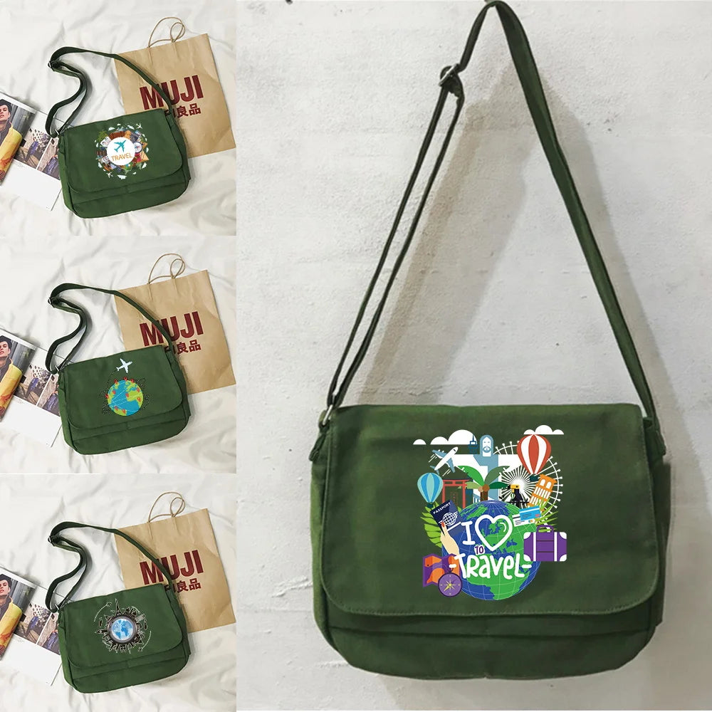 Multi-function Messenger Bag Young Women Personality Leisure Time Portable