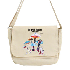 Harajuku Style Portable Messenger Bag with Mushroom Pattern