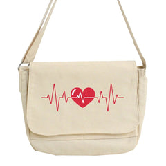 Youth Tooling Messenger Bag Love Pattern Portable One-shoulder