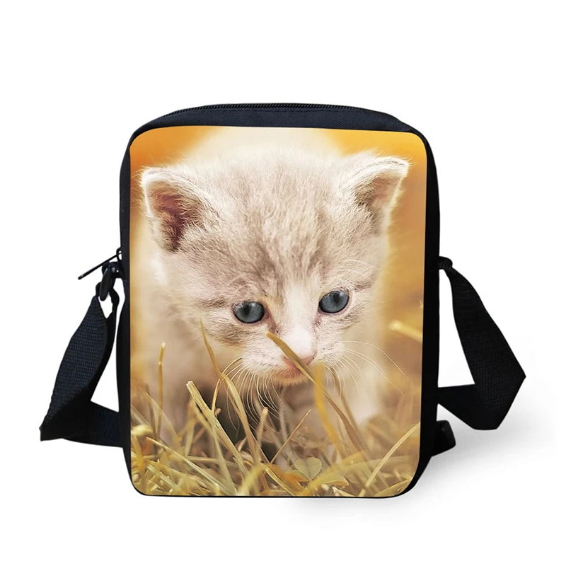 Pet Cat Printing Messenger Bag Small Cross Body Shoulder Bag Sac Femme
