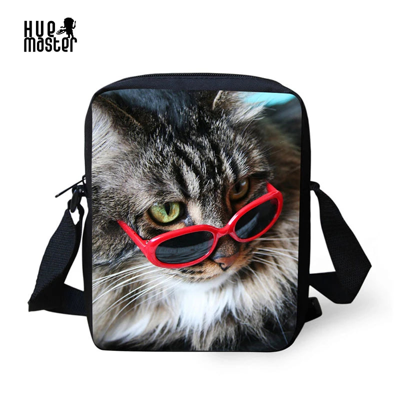 Pet Cat Printing Messenger Bag Small Cross Body Shoulder Bag Sac Femme