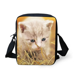 Pet Cat Printing Messenger Bag Small Cross Body Shoulder Bag Sac Femme