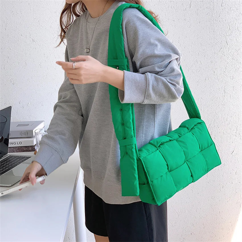 Winter Women's Messenger Bag Cotton Casual Down Bag