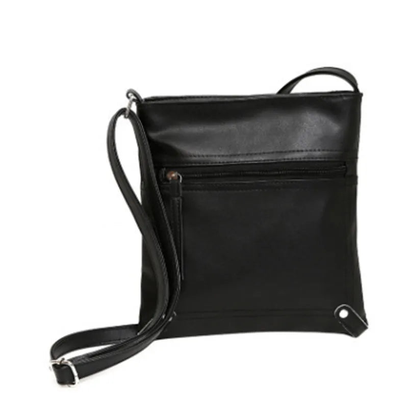 Messenger Handbags Retro Women Shoulder Bags PU Leather Casual Solid Crossbody B