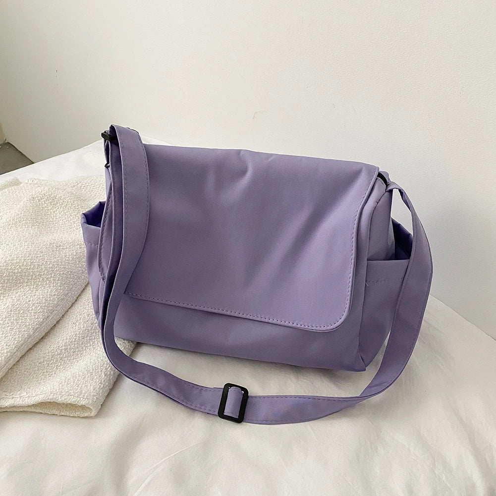 Casual Messenger Shoulder Bag for Women Solid Travel Tote Bag