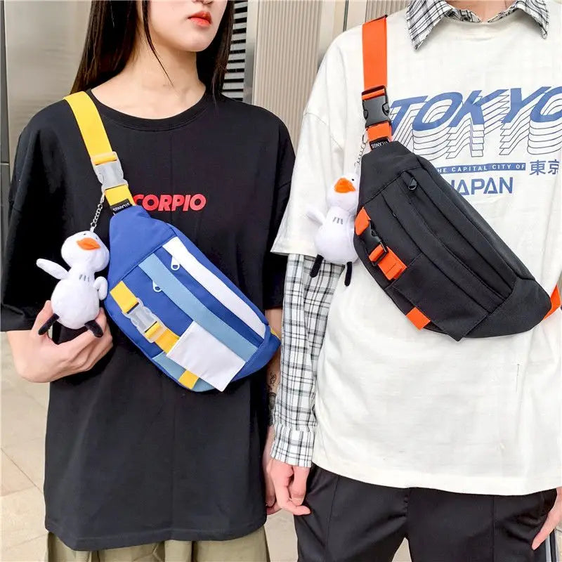Japanese Style Messenger Bag Unisex Shoulder Satchel Sports Waist Pack