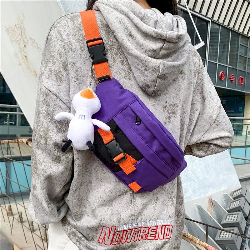 Japanese Style Messenger Bag Unisex Shoulder Satchel Sports Waist Pack