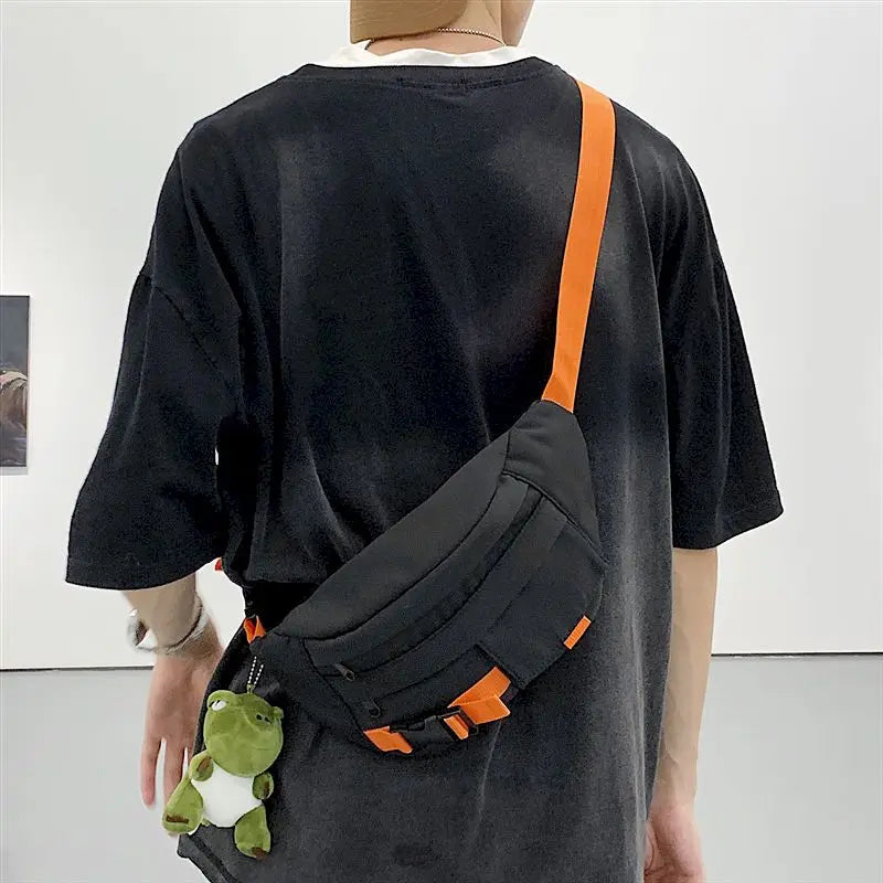 Japanese Style Messenger Bag Unisex Shoulder Satchel Sports Waist Pack