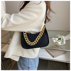 Metal Chain Shoulder Bag Women Diamond Clutch Bags Handbags