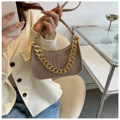 Metal Chain Shoulder Bag Women Diamond Clutch Bags Handbags