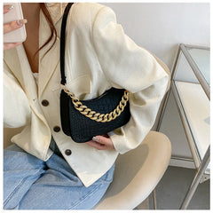 Metal Chain Shoulder Bag Women Diamond Clutch Bags Handbags