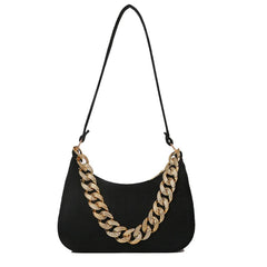 Metal Chain Shoulder Bag Women Diamond Clutch Bags Handbags