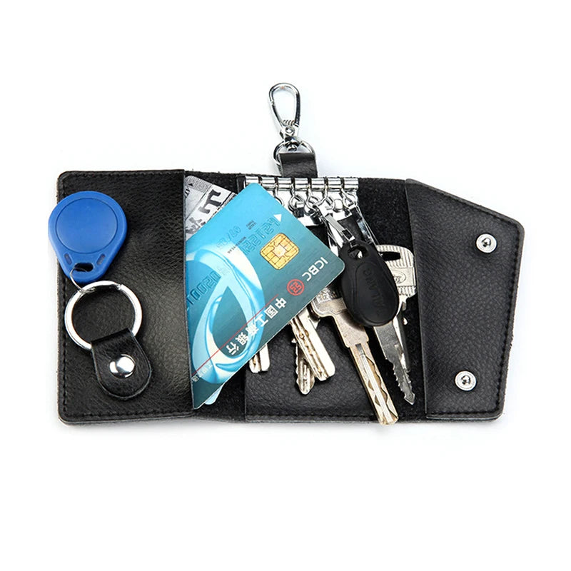 Metal Key Holder Key Row Keyring Organnizer 6 Snap Hook for Leather Craft