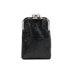 Aluminum Flash Bucket Clutch Bag Evening Party Banquet Shoulder Tote