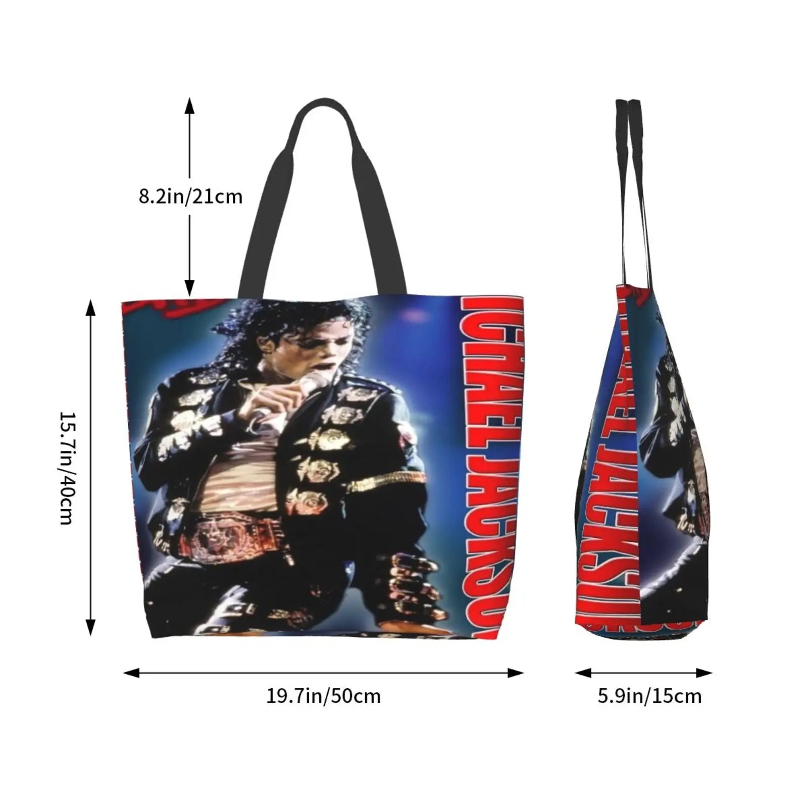 Michael Jackson Tote Bag Large Women Bag Summer Tote Travel Anime Women