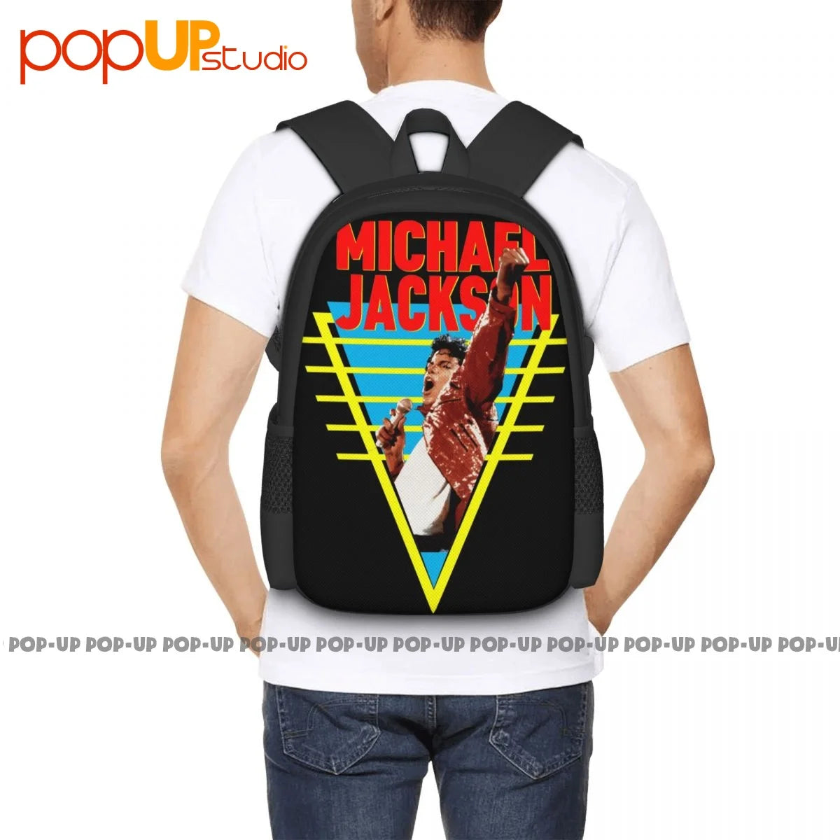 Michael Jackson King Pop Rock Backpack Large Capacity Bookbag