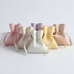 Microfiber Velvet Small Jewelry Gift Bags 7x8cm Drawstring Organizer Pouches