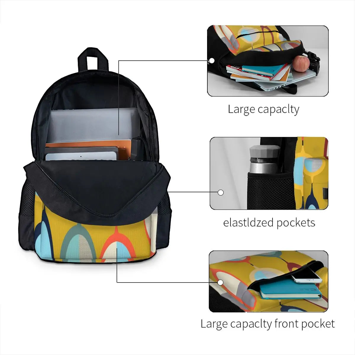 Mid-Century Modern Backpacks for Men and Women