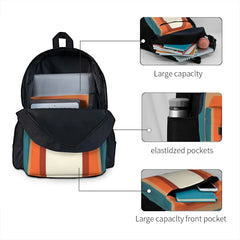 70s Orange Backpack for Men and Women