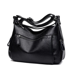 Soft Leather Mother Bag Backpack for Elderly Women
