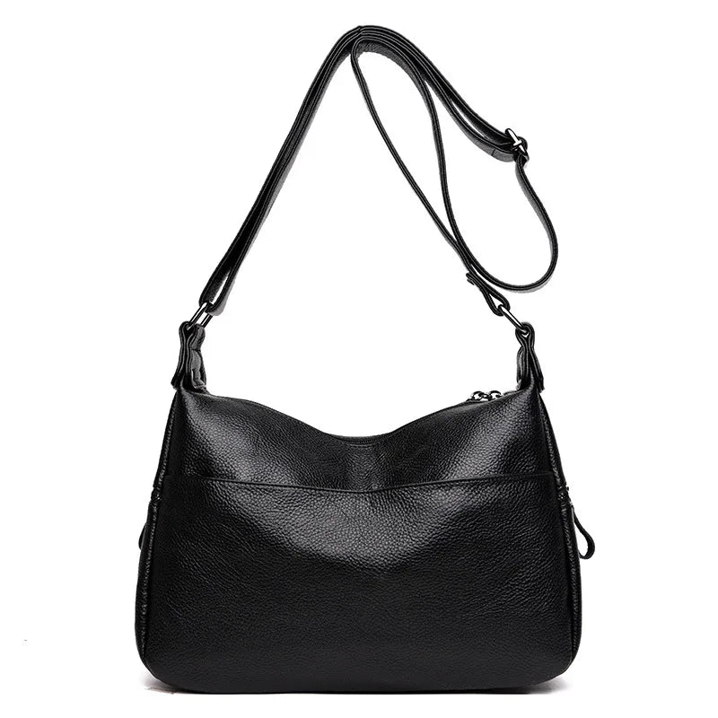 Soft Leather Mother Bag Backpack for Elderly Women