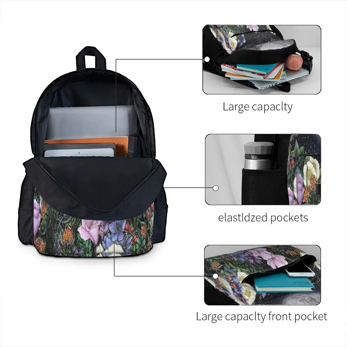 Midnight In The Garden II Backpacks For Men and Women