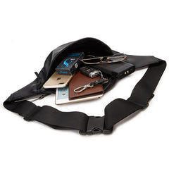 Mihaivi Leather Waist Bags For Men Chest Pack Belt Bag Outdoor Sports
