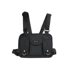 Canvas Backpack Unisex Kanye Chest Rig Hip Hop Streetwear