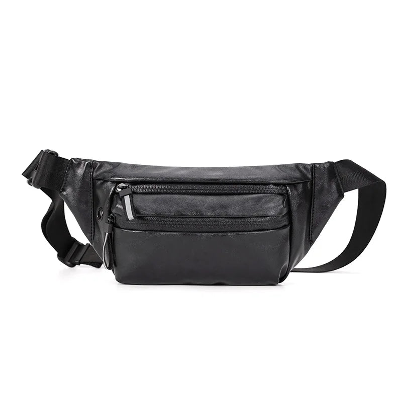 Waterproof Chest Bag Fanny Pack Leather Bum Pouch