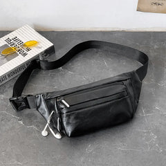 Waterproof Chest Bag Fanny Pack Leather Bum Pouch