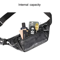 Waterproof Chest Bag Fanny Pack Leather Bum Pouch