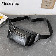 Waterproof Chest Bag Fanny Pack Leather Bum Pouch