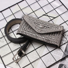 Detachable Fur Fanny Pack Women Waist Bag Belt Bag