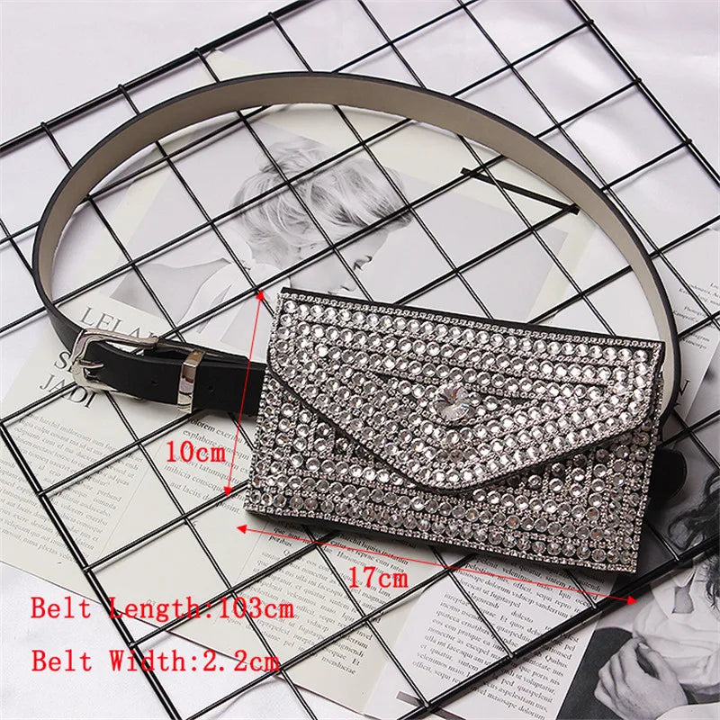 Detachable Fur Fanny Pack Women Waist Bag Belt Bag