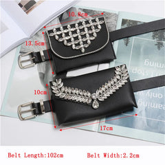 Women's Diamonds Waist Bag Fanny Pack Belt Bag Purse
