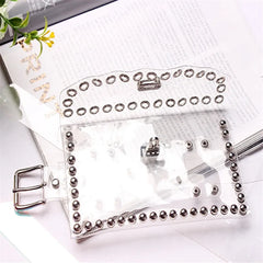 Women Laser Waist Bag Waterproof PVC Belt Bag Retro Transparent