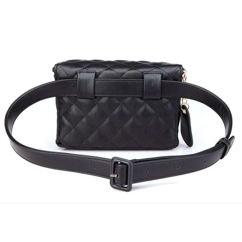 Vintage Leather Waist Bag Women Fanny Pack